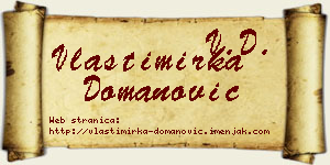 Vlastimirka Domanović vizit kartica